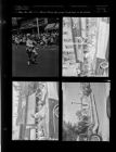 Shriners Parade - Majorettes-Floats-Cars in Parade (4 Negatives) (May 26, 1954) [Sleeve 24, Folder b, Box 4]